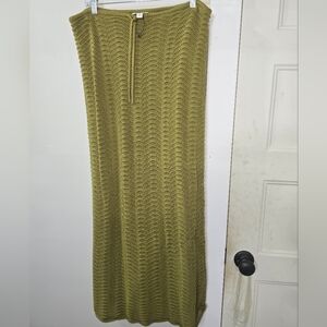 Size XL! The Drop, NWOTS Olive Green Knit Maxi Skirt